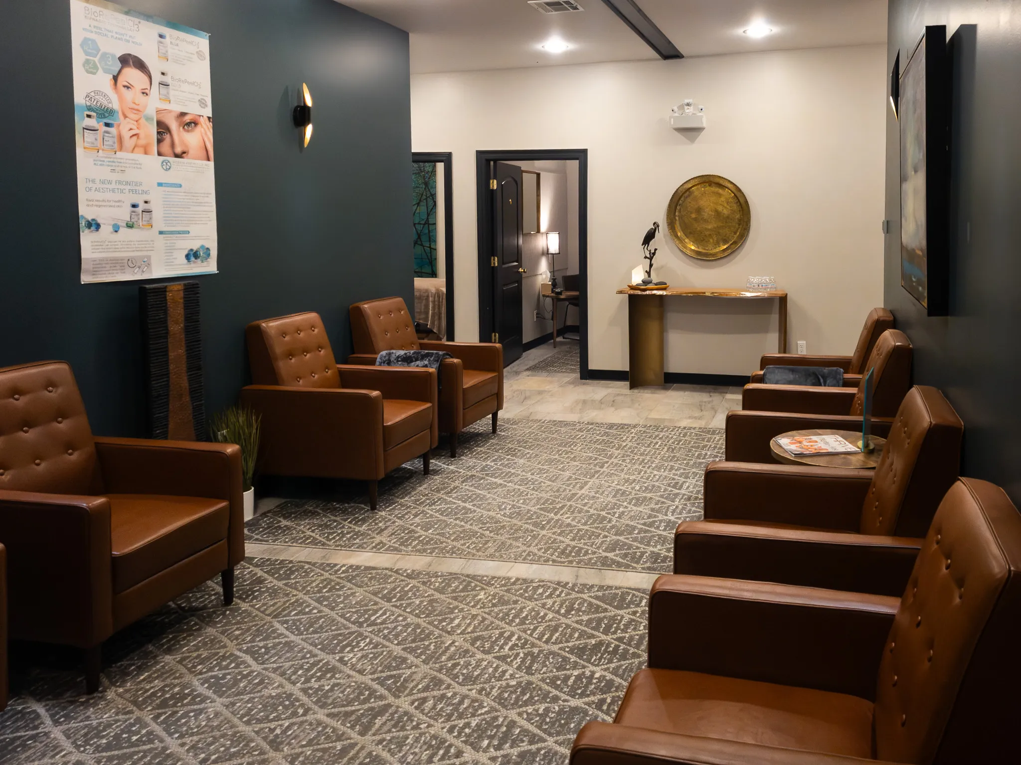 Wide interior photograph of a Southwest Louisiana business waiting room